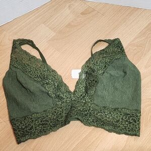 NWT Soma Green Bralette Lace Plunge Size XXL